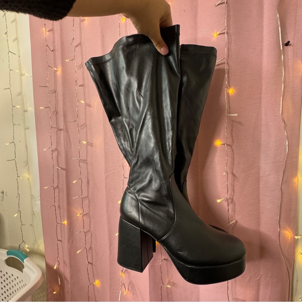 Torrid Platform Heel Knee Bootie WIDE
